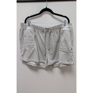 Champion Women's Grey Drawstring Waist Sweat Shorts